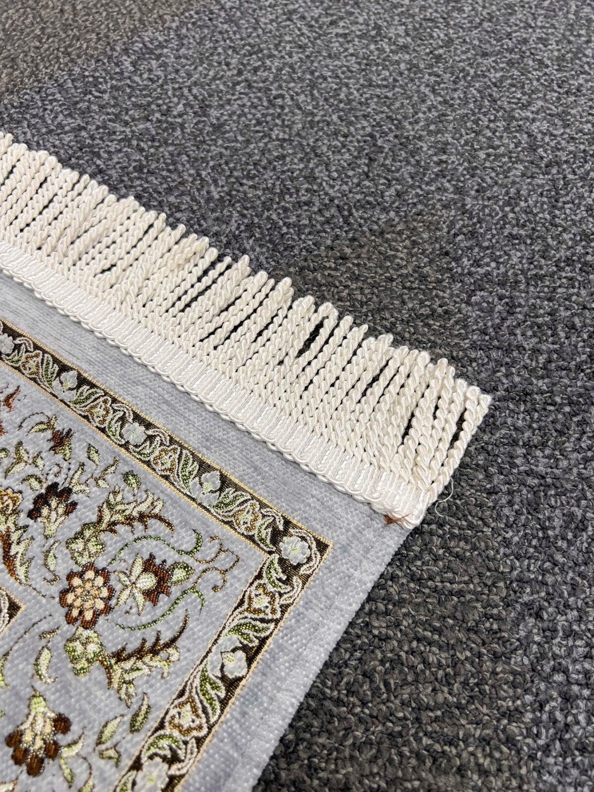 Şönil Kumaş Mihrap Seccade - Gri - Görsel 3