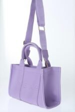 Lila Deri Çanta - Görsel 7