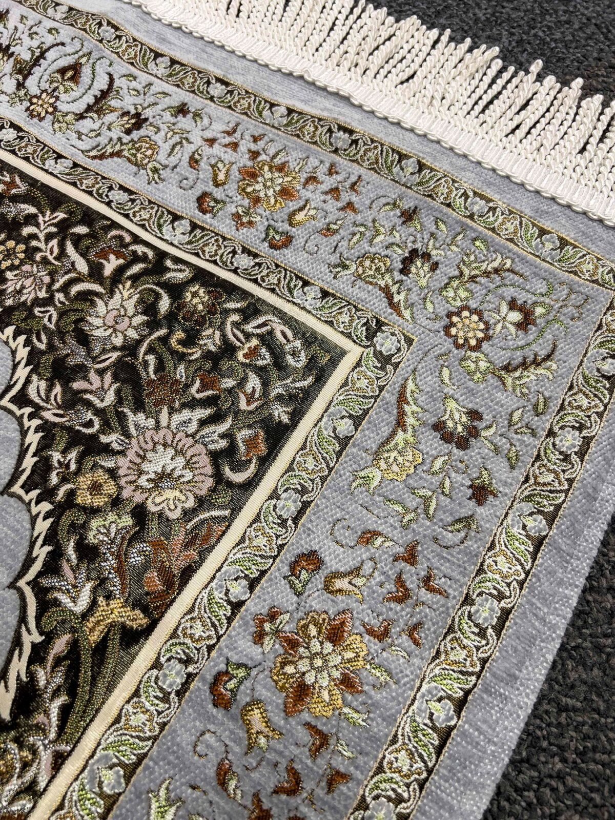 Şönil Kumaş Mihrap Seccade - Gri - Görsel 2