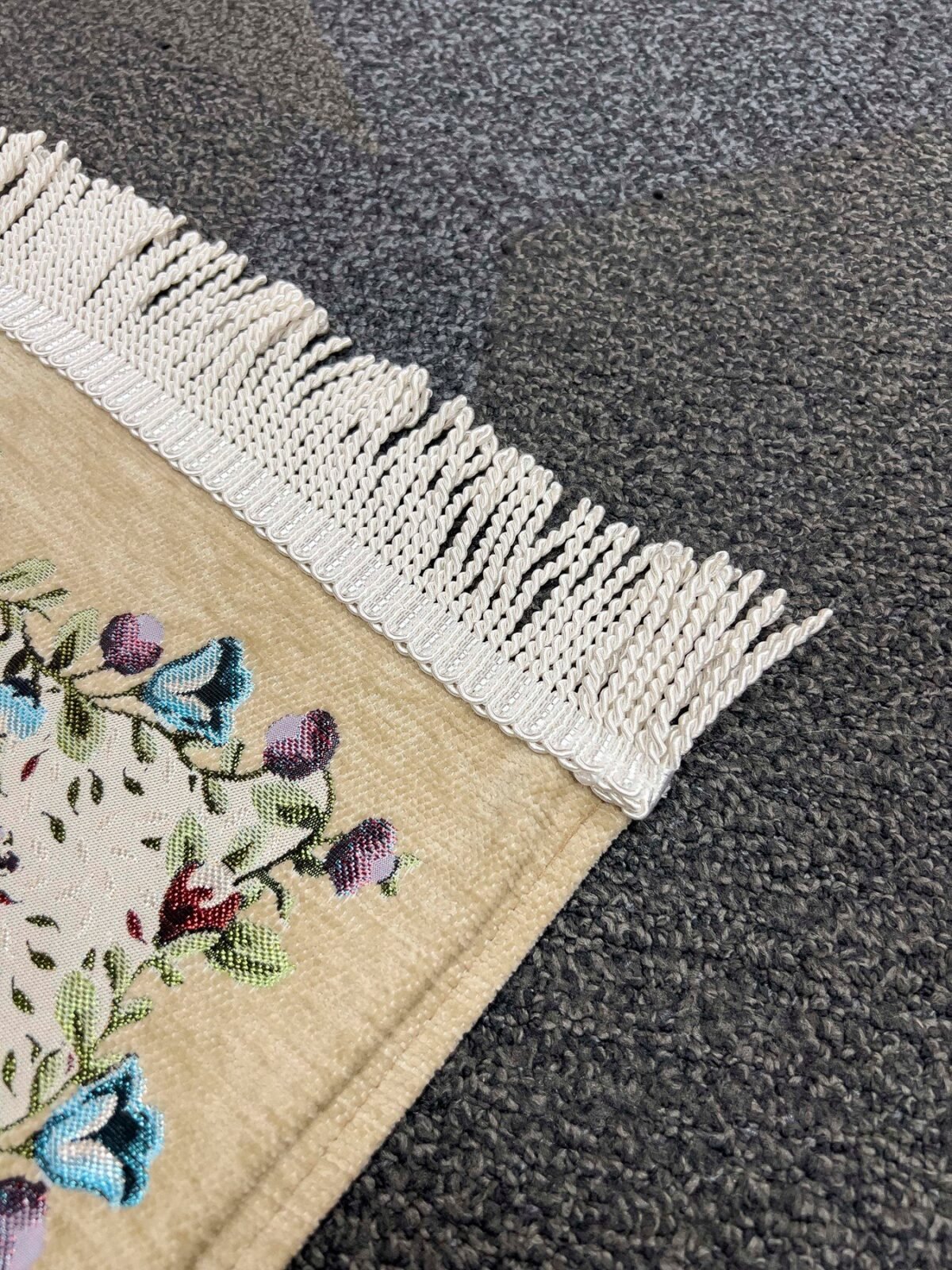 Şönil Kumaş Gülzar Seccade - Cappuccino - Görsel 3