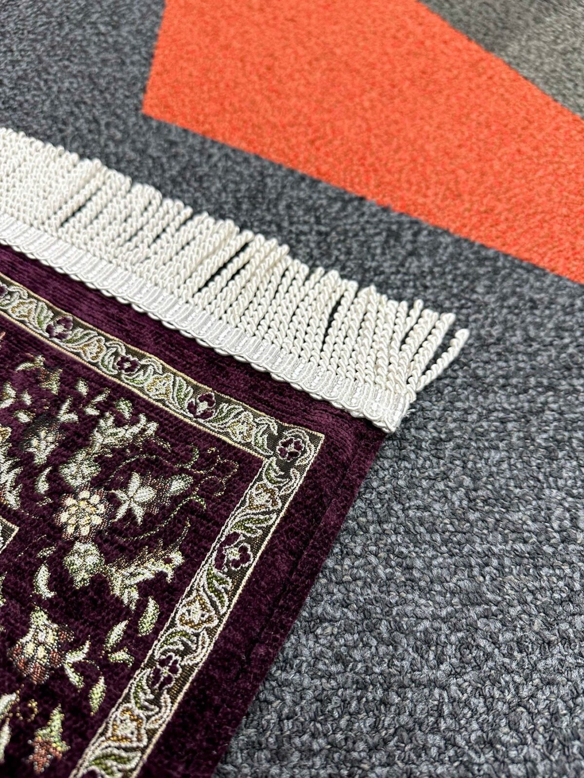 Şönil Kumaş Mihrap Seccade - Mor - Görsel 3