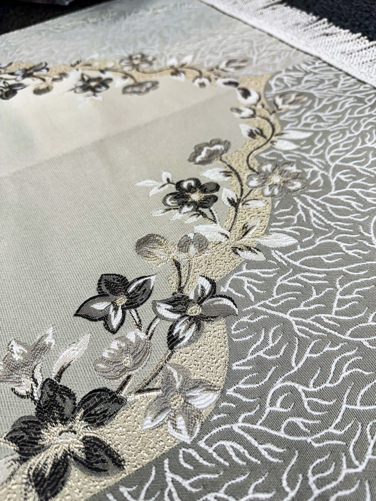 İpek Saten Seccade - Gri - Görsel 3