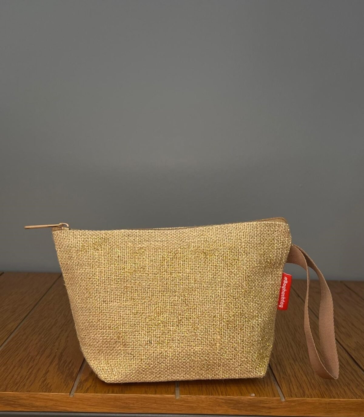 El Çantası Fermuarlı Sim Jüt Dokulu Kumaş Fermuarlı - Görsel 2