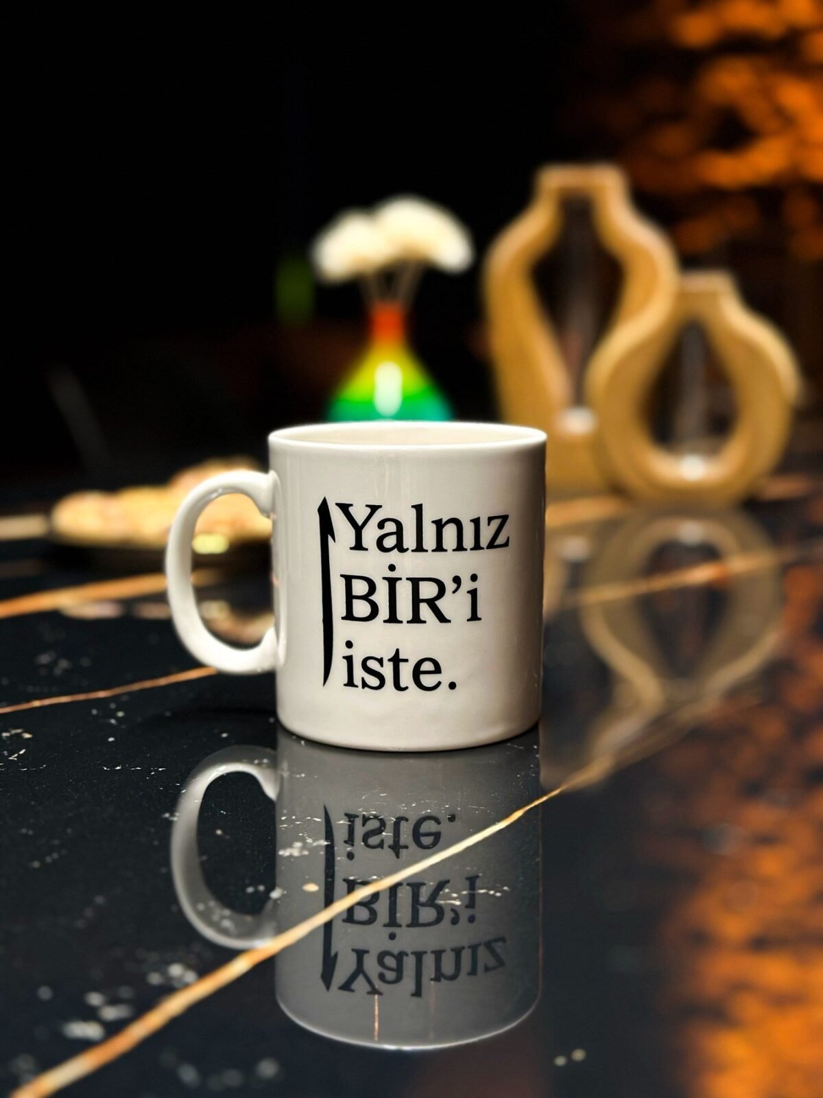 Hayalhanem Yalnız Biri İste Baskılı Kupa Bardak - Görsel 1