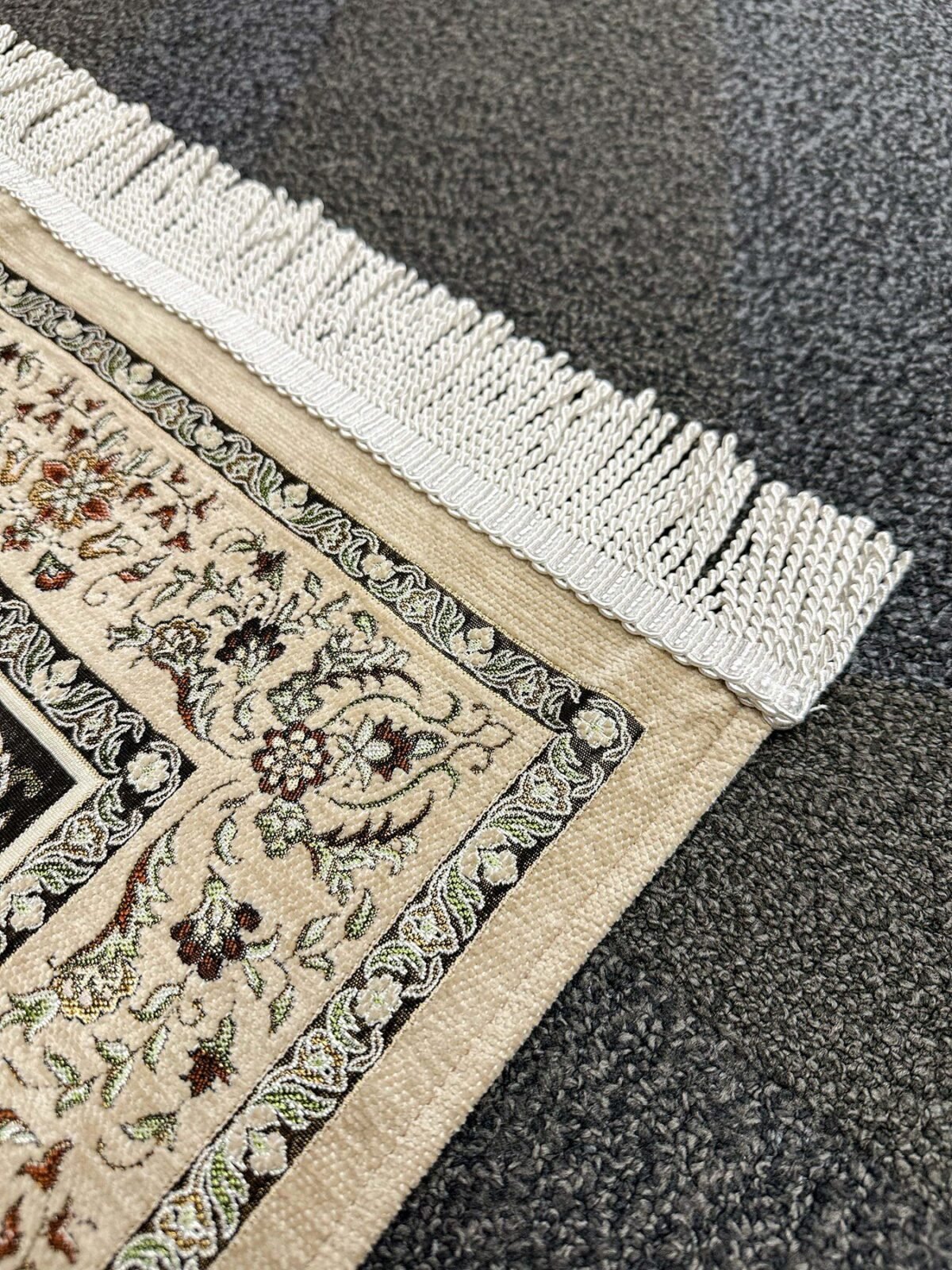 Şönil Kumaş Mihrap Seccade  - Cappuccino - Görsel 2