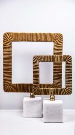 2'li Çizgili Kare Çerçeve Takım Eskitme