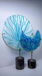 2'Li Pekmen Füzyon Mavi Cam Dekor