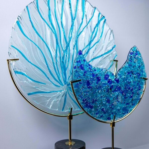 2'Li Pekmen Füzyon Mavi Cam Dekor