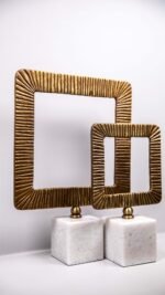 2'li Çizgili Kare Çerçeve Takım Eskitme - Görsel 2