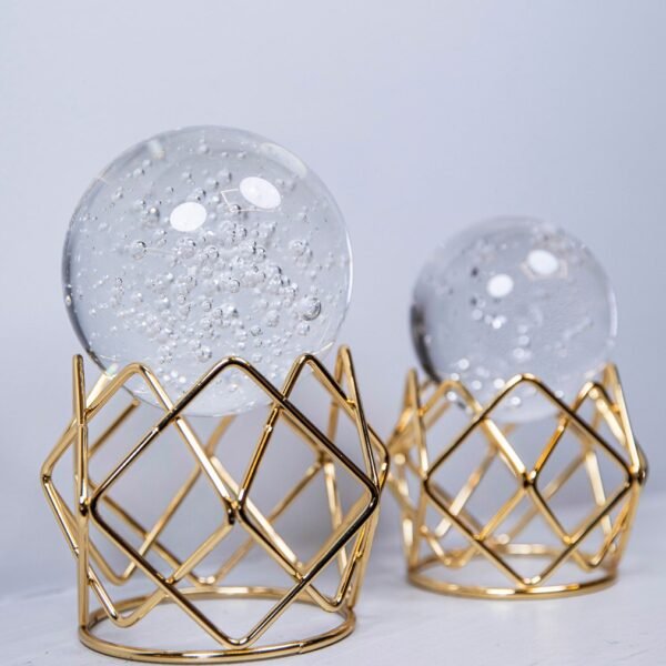2'li Örgü Metal Küre Altın