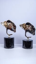 Ginko 2'li Gümüş Yaprak Dekor