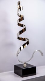 Mermerli Bukle Dekor Gümüş - Görsel 2