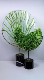 2'li Pekmen Füzyon Yeşil  Cam Dekor - Görsel 6