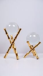 2'li Bambu Ayaklı Küre Altın