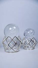 2'li Örgü Metal Küre Gümüş